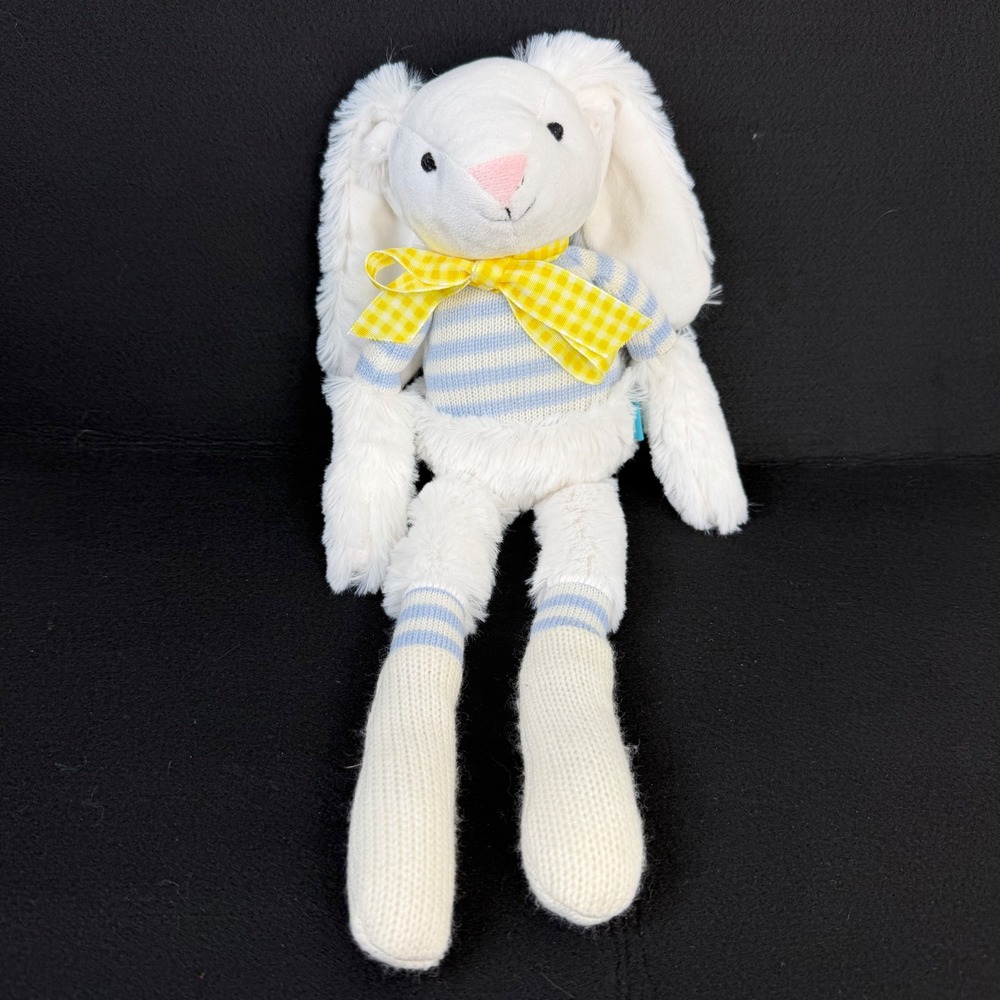 Manhattan Toy Twiggies Billie White Blue 16" Plush Bunny Rabbit